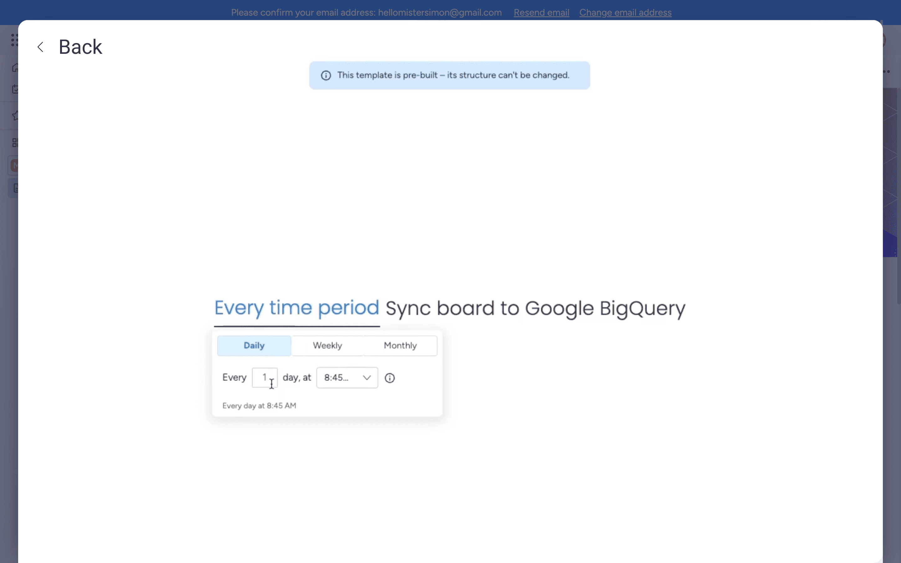 configure monday sync schedule